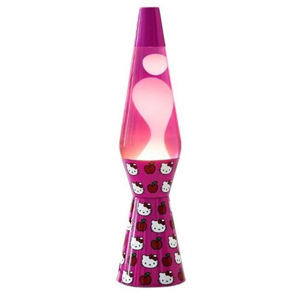Hello Kitty 16" Lava Motion Volcano Lamp, Pink Wax in Pink Liquid - Picture 2 of 7